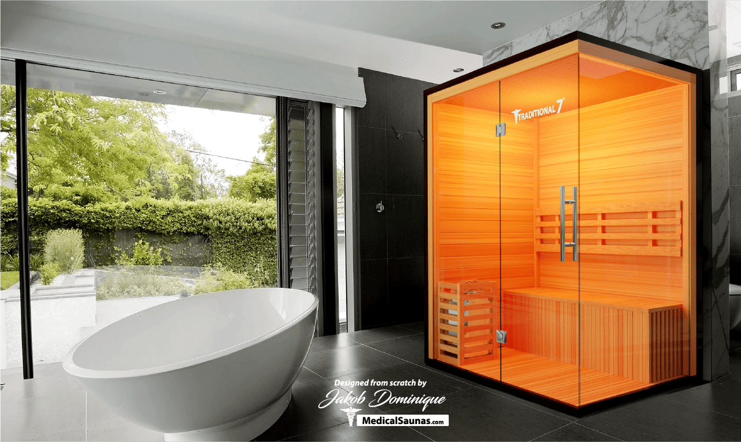 3 Person Home Steam Sauna | Traditional 7