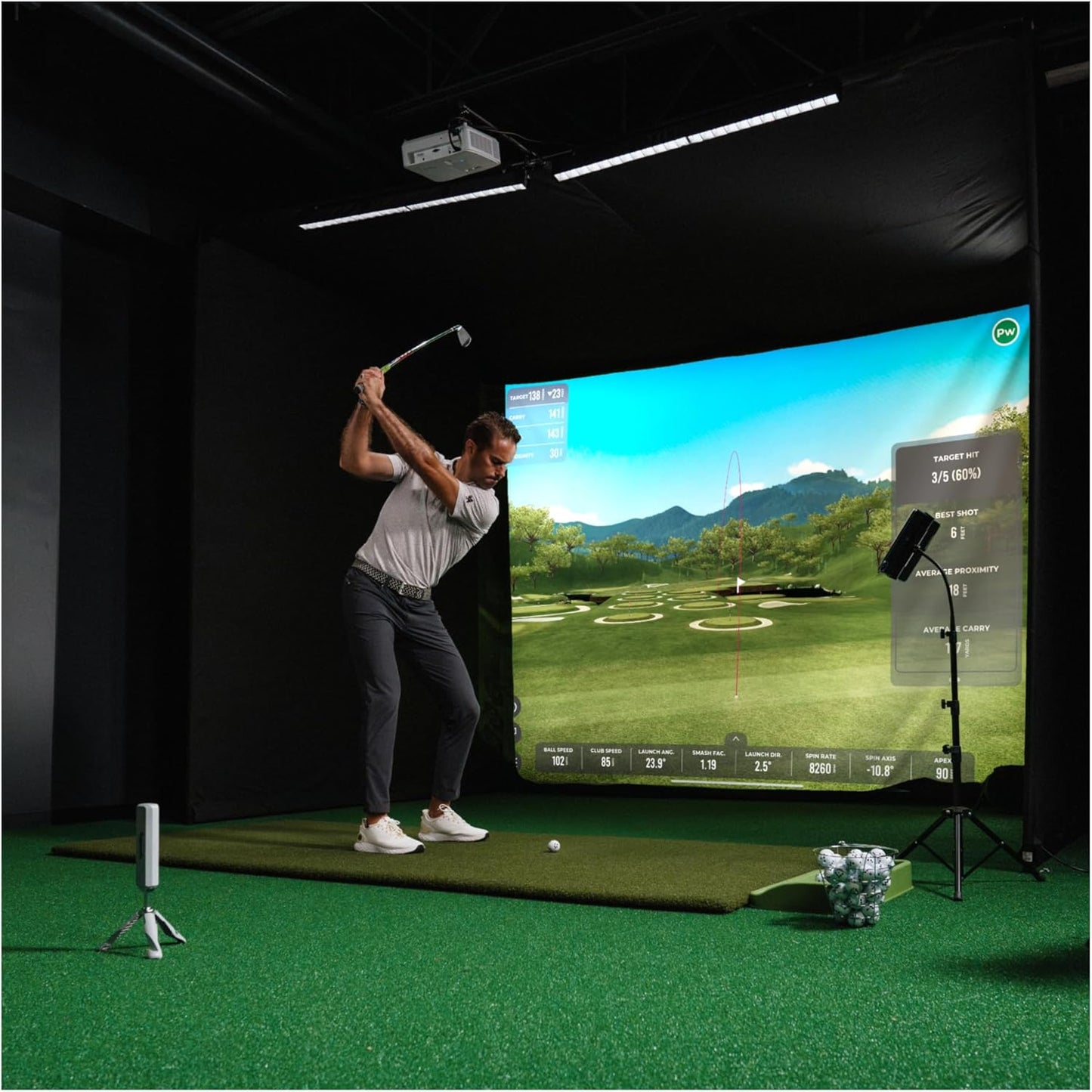 - MLM2PRO Golf Launch Monitor, Simulators for Home & Training, Mobile Launch Monitor for Golf Swing Analysis, Measures Spin Rate & Axis, Tracker & Swing Analyzer, Indoor Outdoor Use