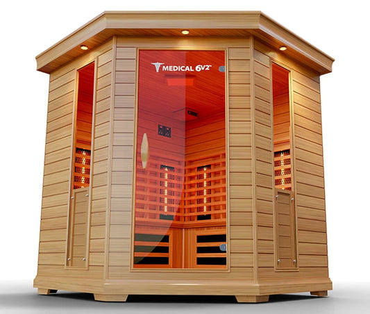 6 Person Indoor Infrared Full Spectrum Sauna | Medical 6 Plus