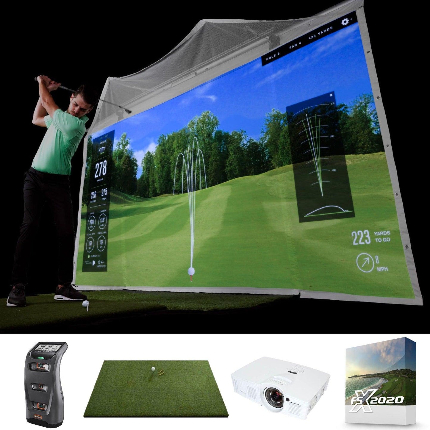 Launch Pro Retractable Simulator Package