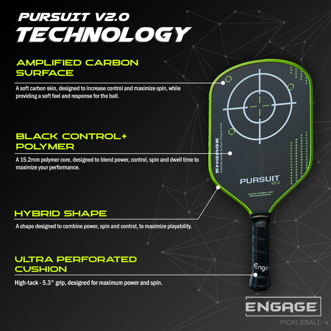 Amplified Carbon Surface Hybrid Pickleball Paddle
