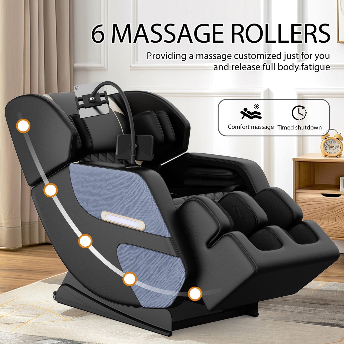 Imperium Full-Body Zero Gravity Massage Recliner Chair With Ambient Lighting (SAK34591)