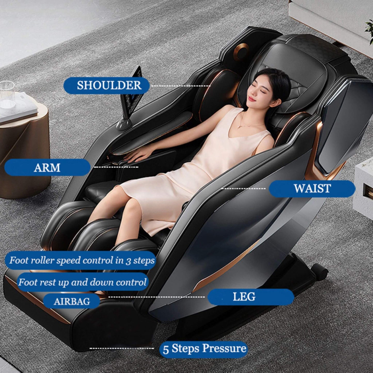 Nova Full-Body Zero Gravity Shiatsu Massage Chair With Heat And Voice Control