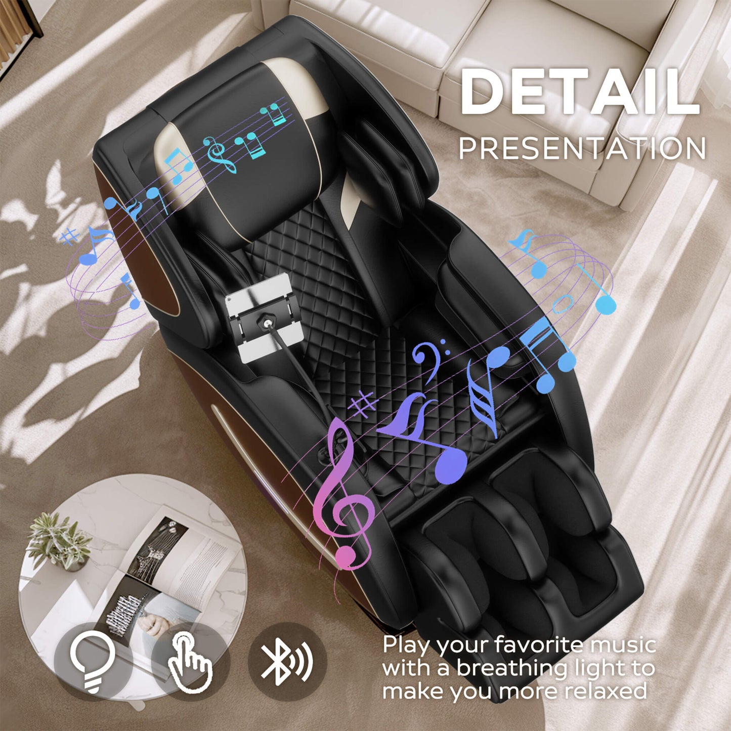 Sovereign Zero Gravity Massage Chair With Six Massage Rollers