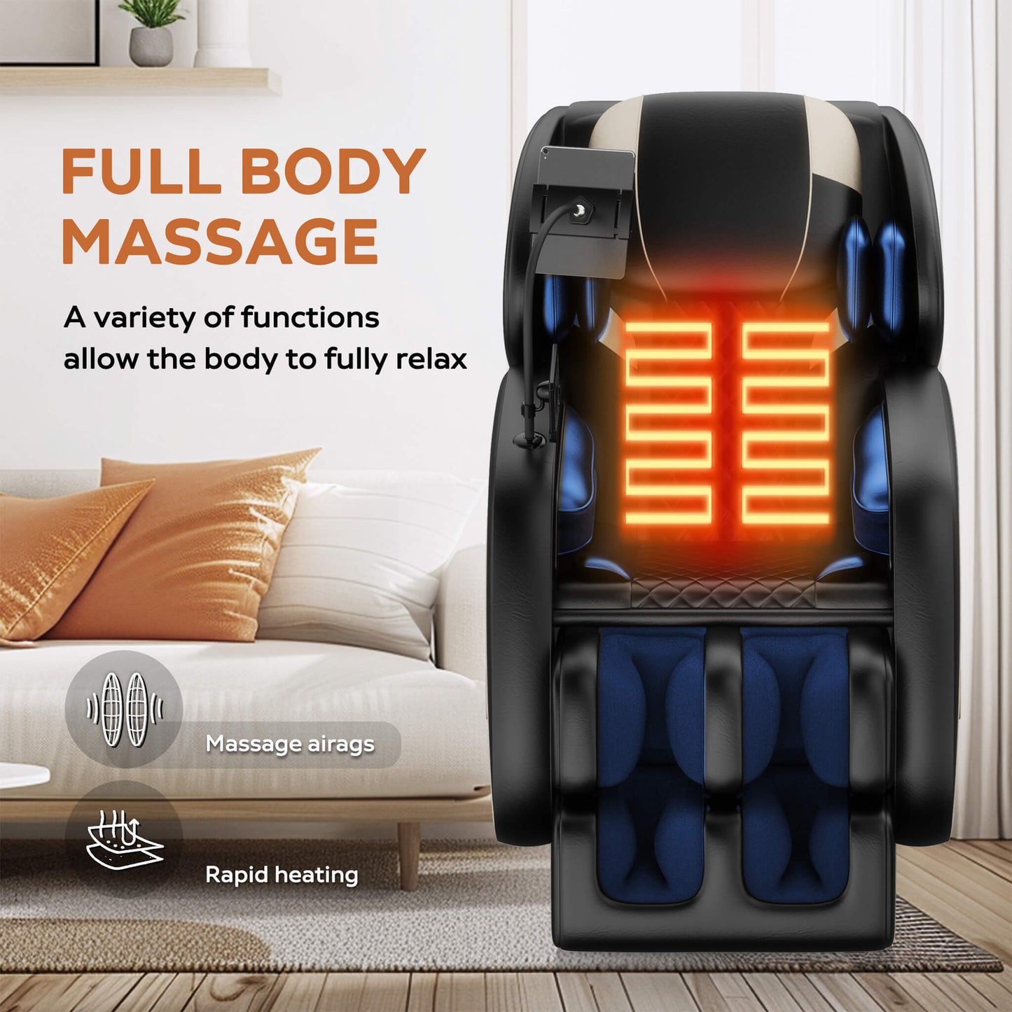 Sovereign Zero Gravity Massage Chair With Six Massage Rollers