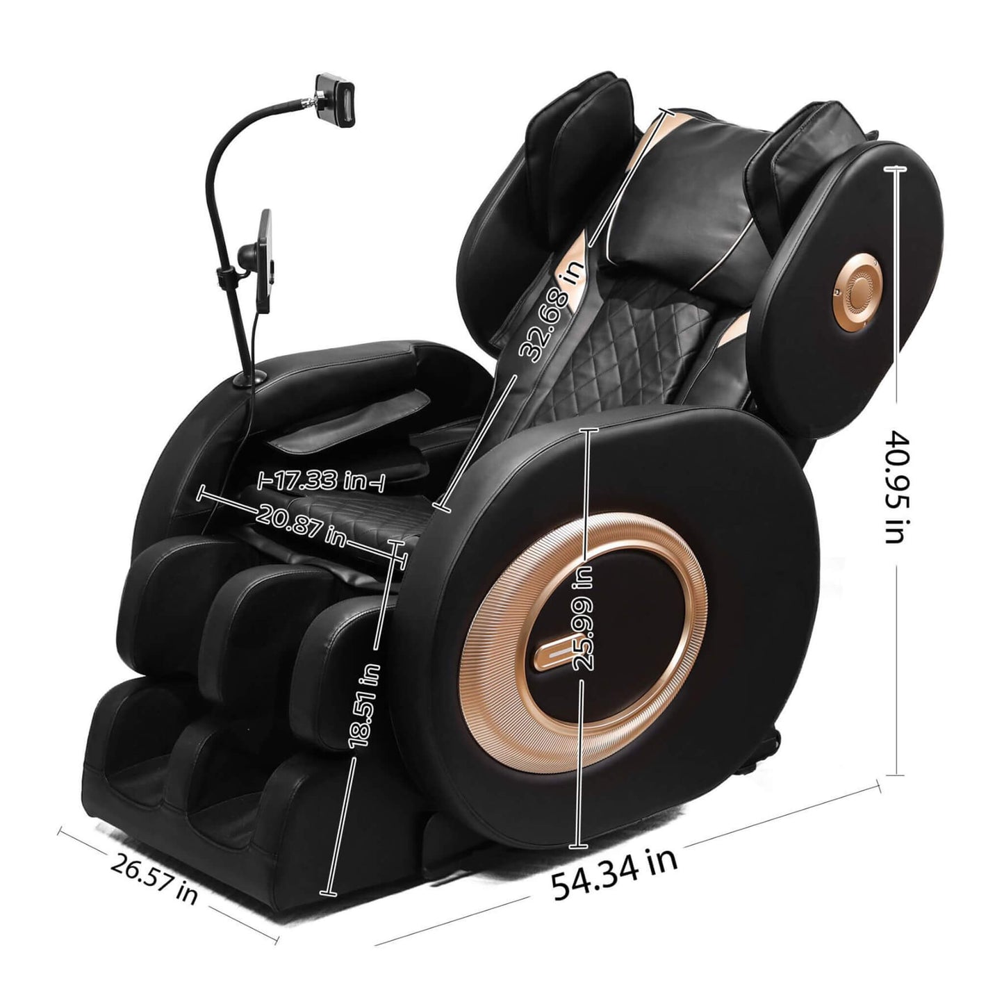 Tranquil Automatic Zero Gravity Massage Recliner Chair With Full Body Air Pressure
