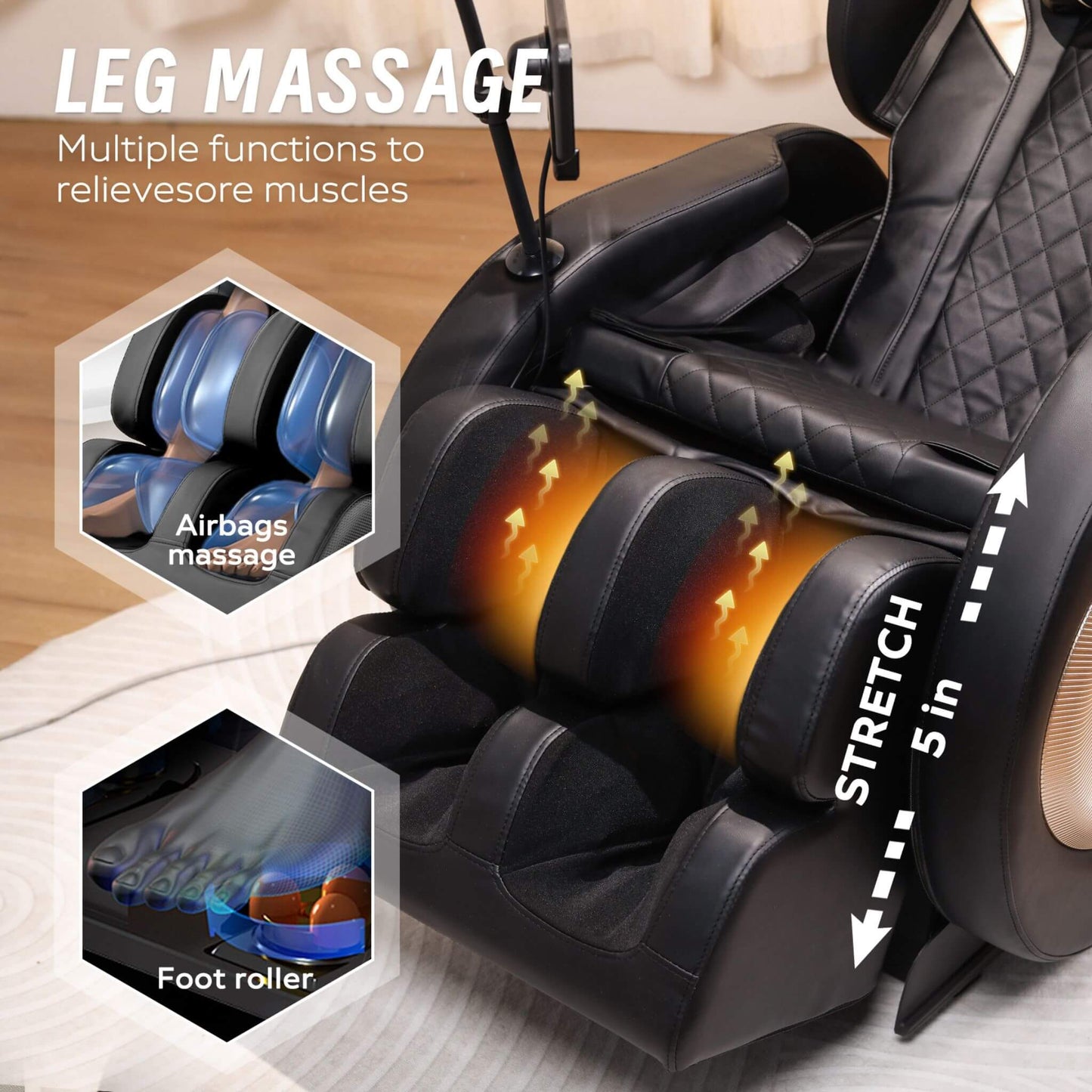 Tranquil Automatic Zero Gravity Massage Recliner Chair With Full Body Air Pressure