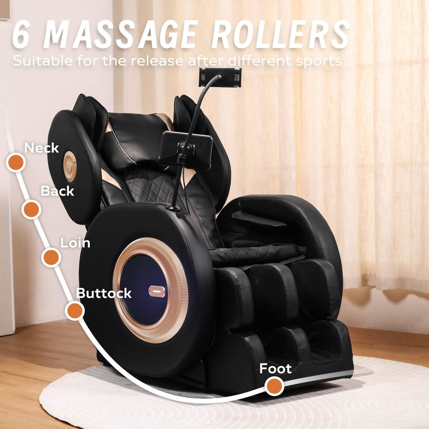 Tranquil Automatic Zero Gravity Massage Recliner Chair With Full Body Air Pressure