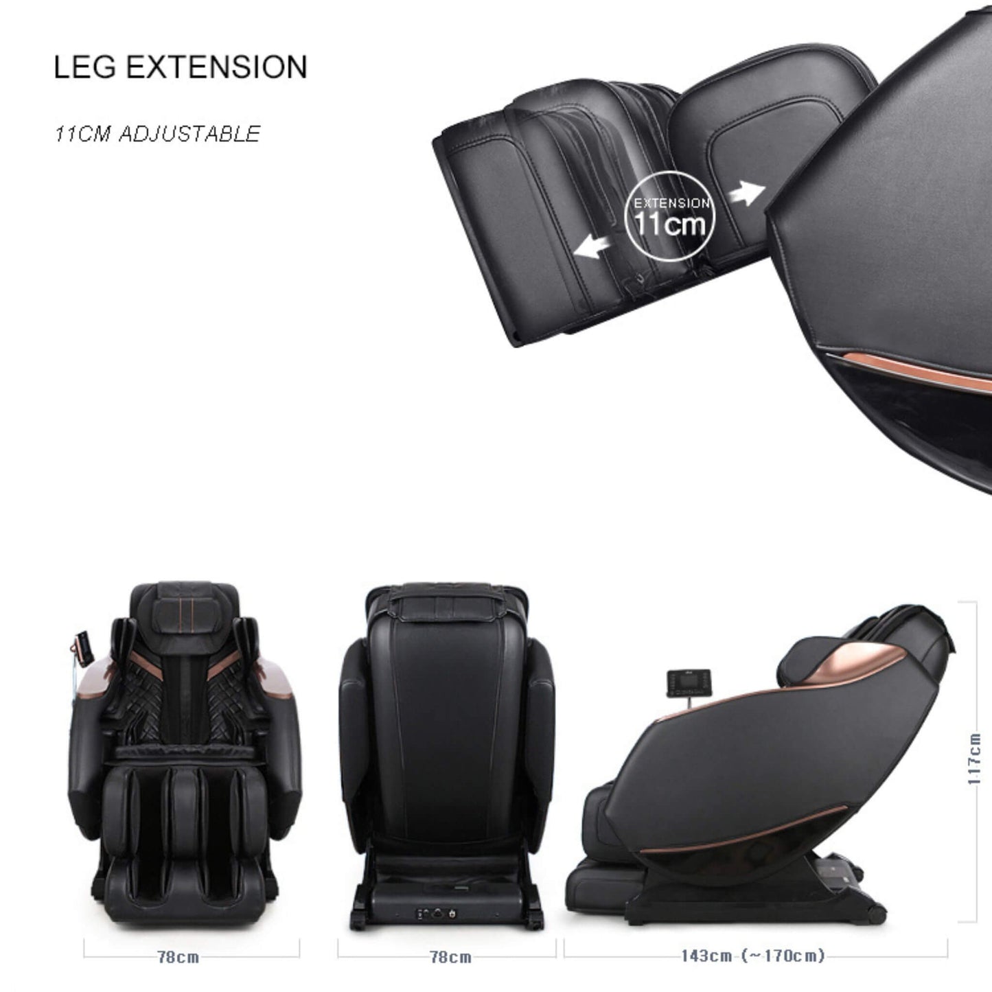 Zenith Full Body Zero Gravity Shiatsu Massage Chair With Heat And Voice Control