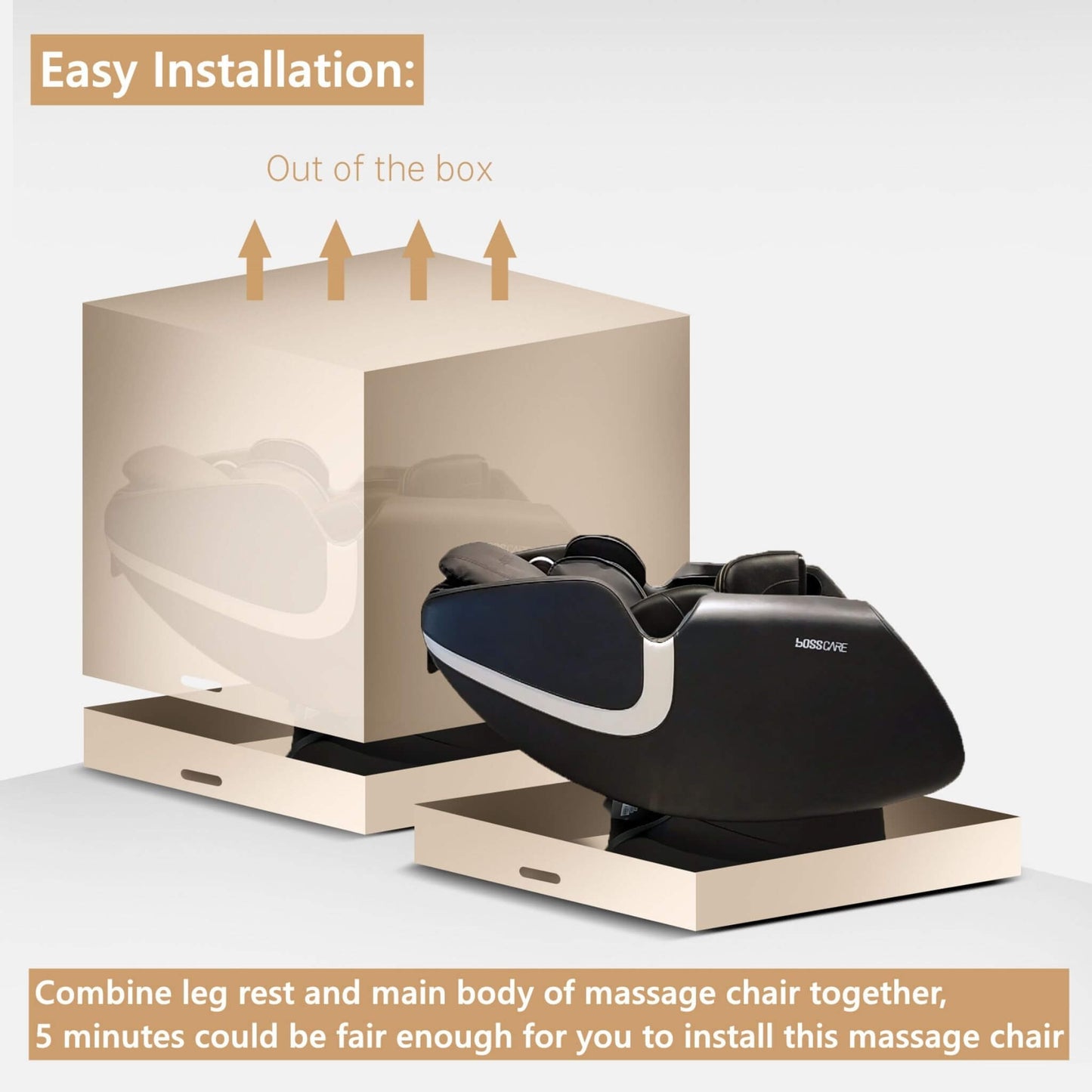 Zero-Gravity Leather Massage Chair With Zero Gravity And Bluetooth