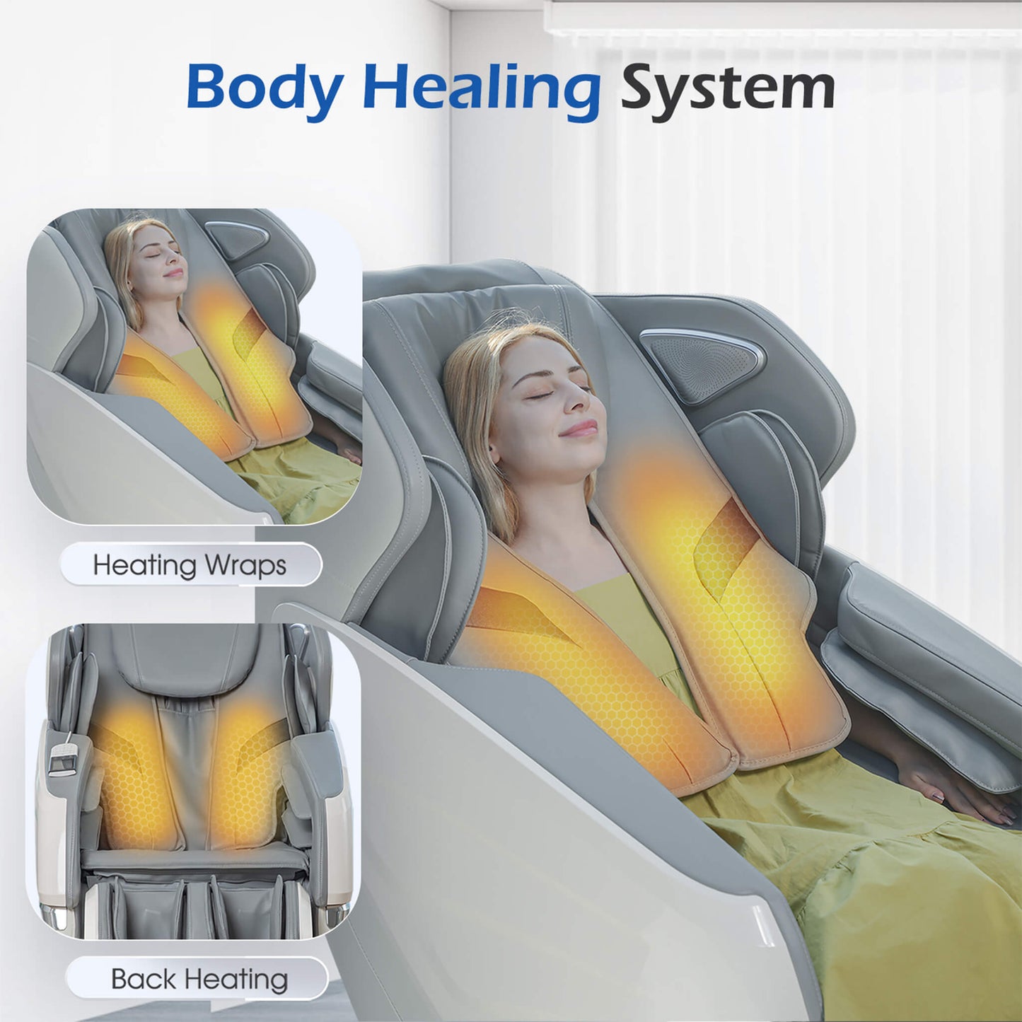 Premium Full Body Zero Gravity Massage Chair With Ai Voice And App Control, Gray