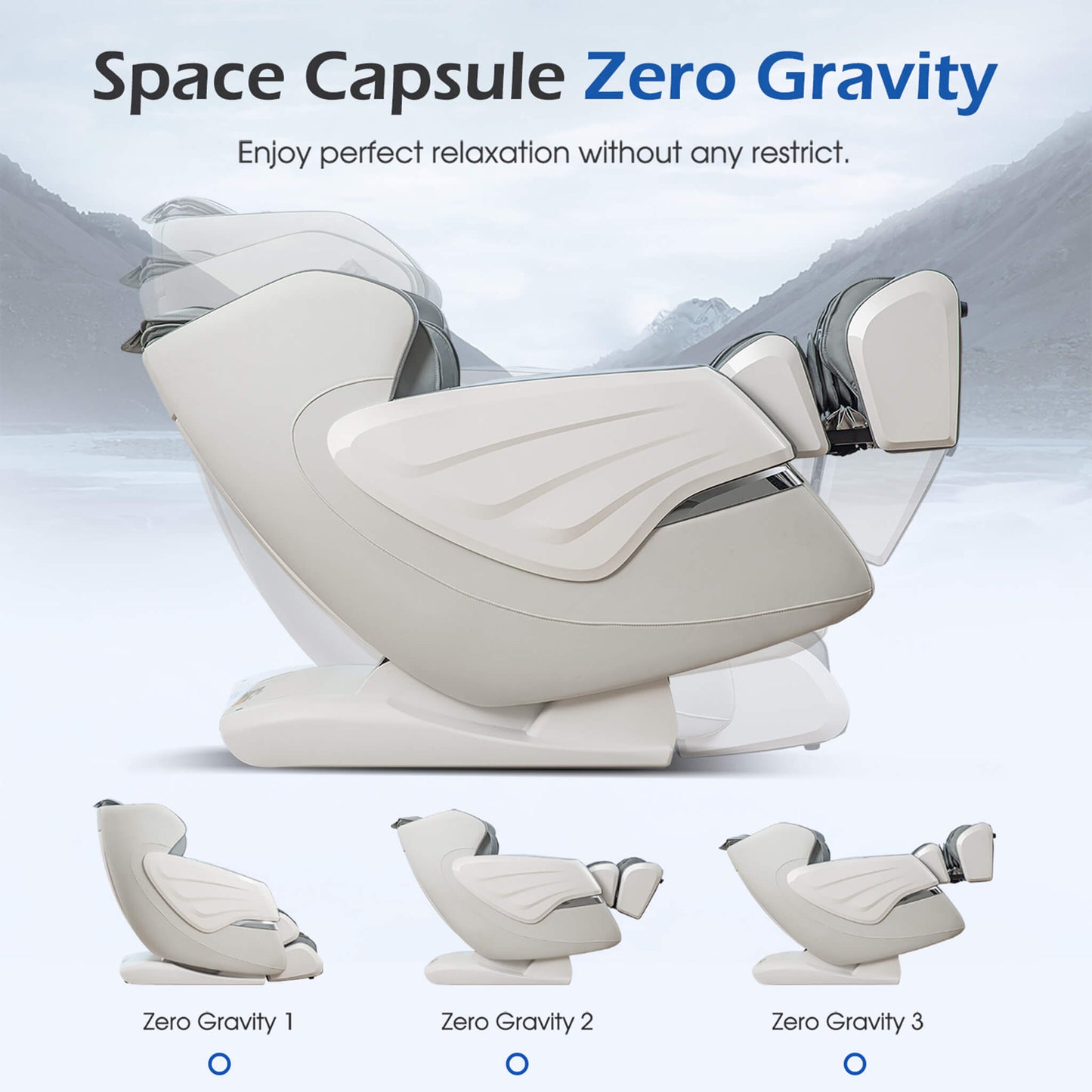 Premium Full Body Zero Gravity Massage Chair With Ai Voice And App Control, Gray