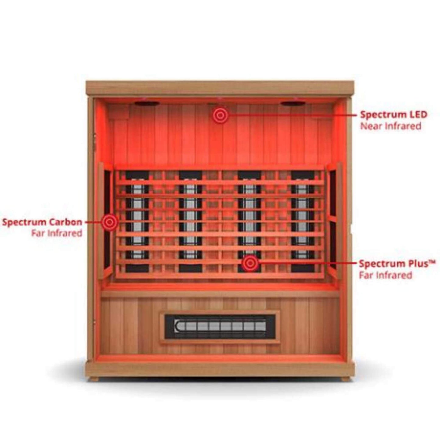 Full Spectrum 4-Person Capacity Home Infrared Sauna With Adjustable Sauna Feet