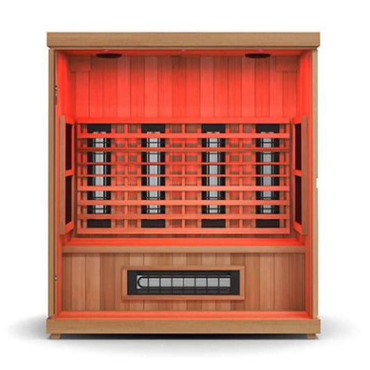 Full Spectrum 4-Person Capacity Home Infrared Sauna With Adjustable Sauna Feet