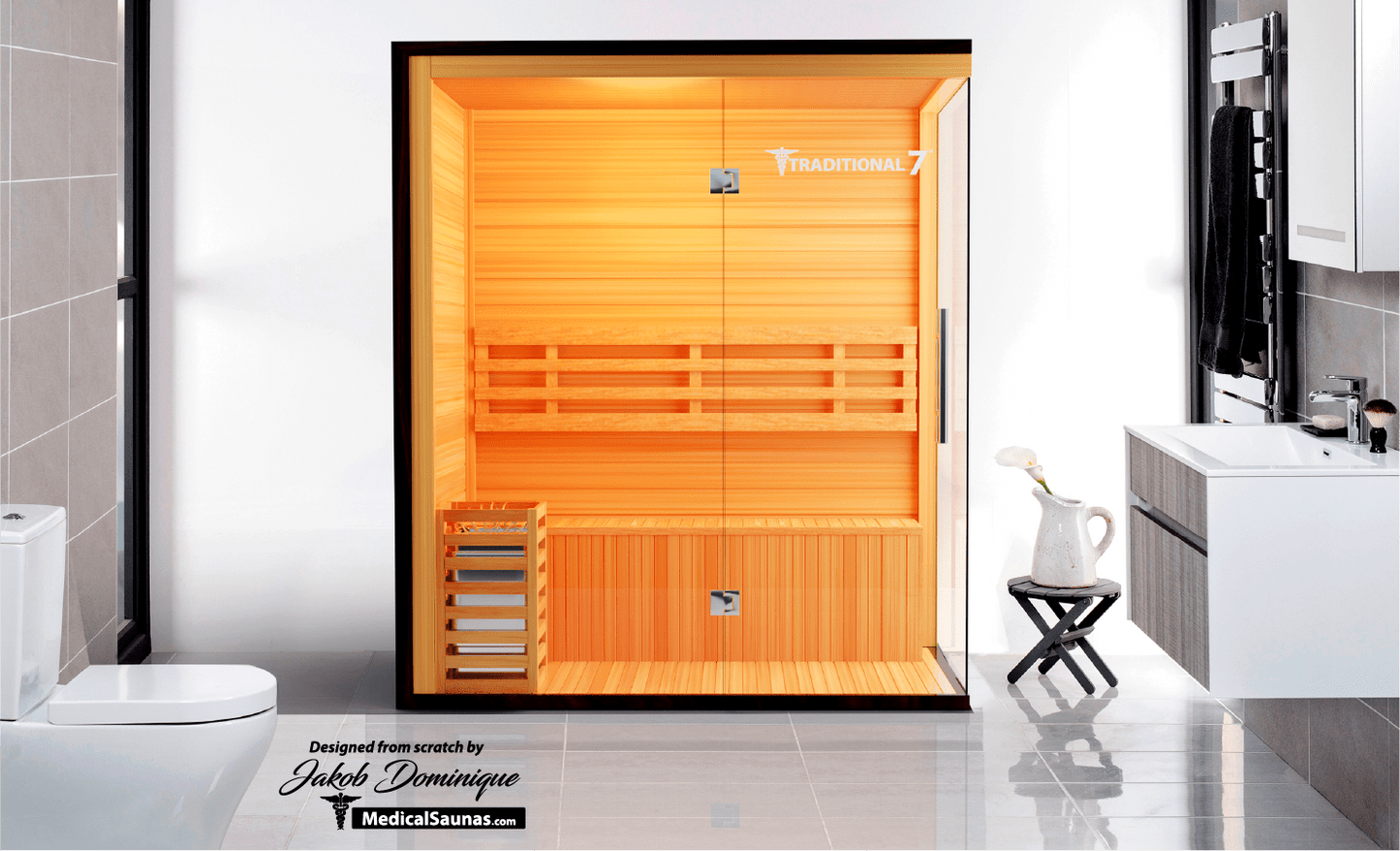 3 Person Home Steam Sauna | Traditional 7